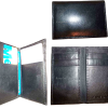 3 Skinny leather 6 business and credit card Black leather card case brand new