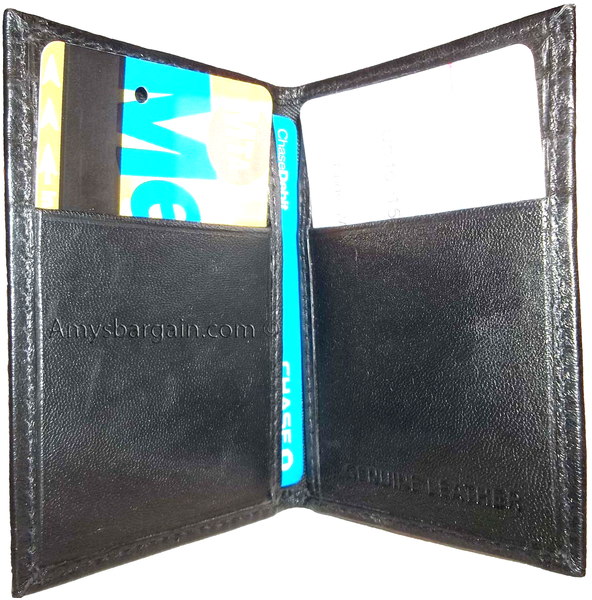 3 Skinny leather 6 business and credit card Black leather card case brand new - Image 11