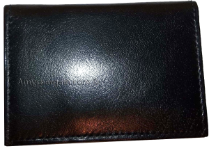 3 Skinny leather 6 business and credit card Black leather card case brand new - Image 3