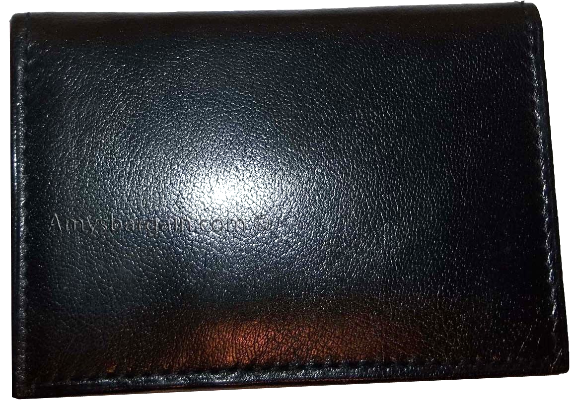 3 Skinny leather 6 business and credit card Black leather card case brand new - Image 3