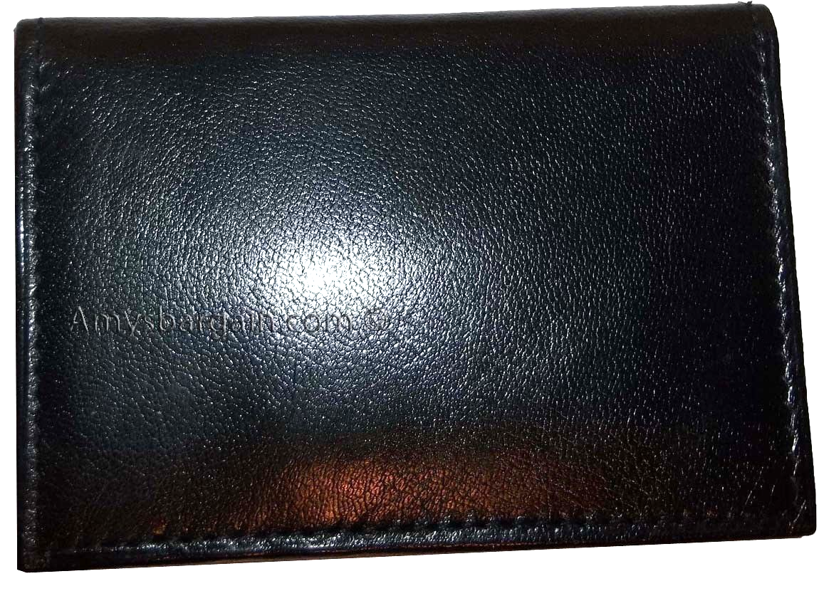 3 Skinny leather 6 business and credit card Black leather card case brand new - Image 4