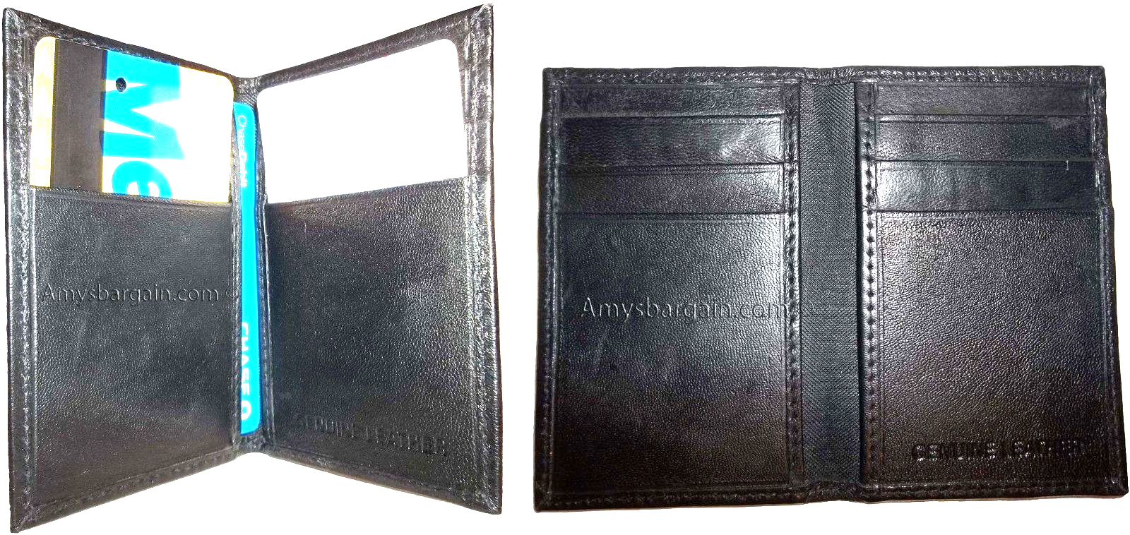 3 Skinny leather 6 business and credit card Black leather card case brand new - Image 7