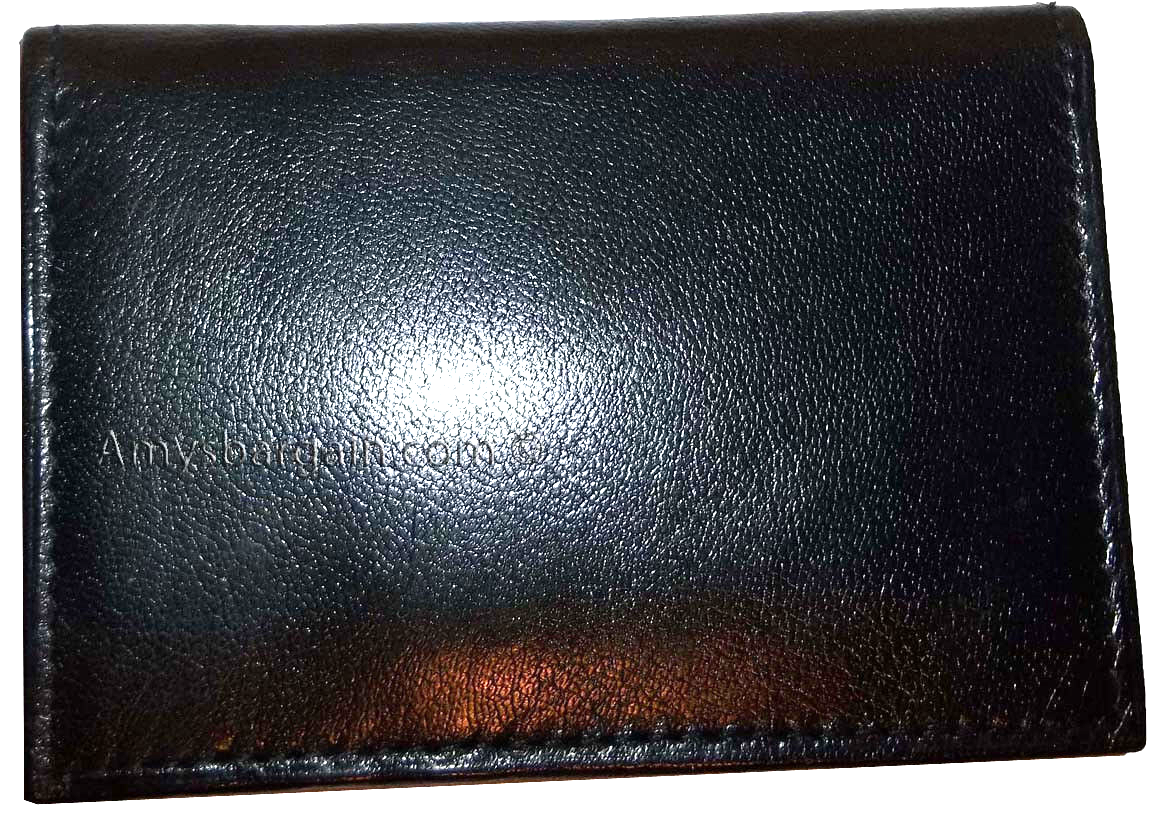 3 Skinny leather 6 business and credit card Black leather card case brand new - Image 9