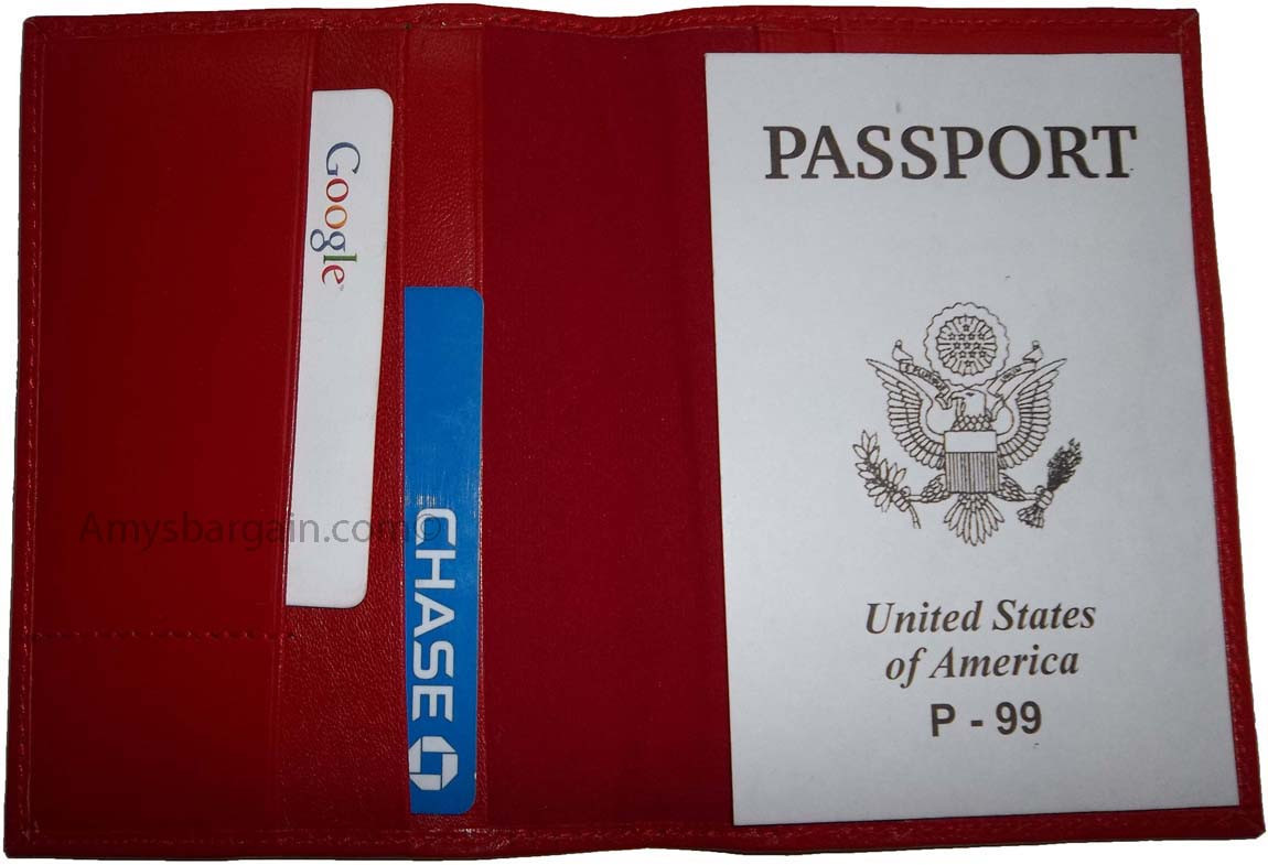 4 New USA Leather passport case wallet credit ATM card case ID holder Brand New - Image 5