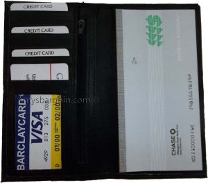 4 New Women/Man's Leather Checkbook Wallet 4 bill pockets 1 zip pocket 7 card ID - Image 10