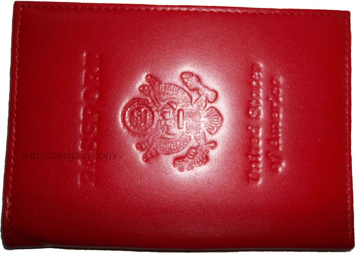 4 USA Leather passport case wallet credit card case ID passport holder Brand New - Image 3