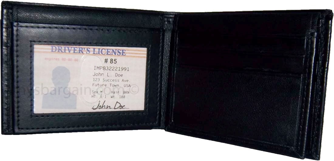 6 Man's Leather black wallet 12 credit card Holder 2 ID 2 Bifold slots Unbranded - Image 12