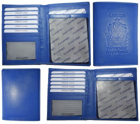 Canadian leather passport case new lambskin wallet credit card case id holder
