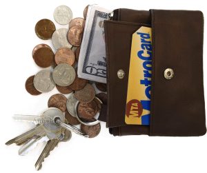 Change purse, Zip coin wallet, Leather change purse w/key ring cards, bills BN - Image 11