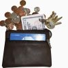Change purse, Zip coin wallet, Leather change purse w/key ring cards, bills BN