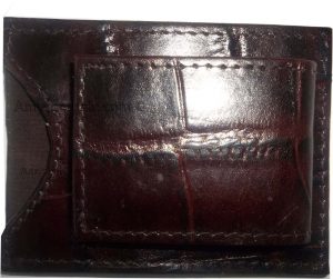 Crocodile skin printed leather money clip Leather Credit card bills holder new - Image 11