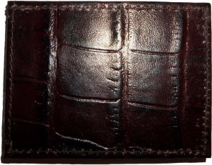 Crocodile skin printed leather money clip Leather Credit card bills holder new - Image 6