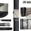 Leather Automatic genuine leather Belt Men's belt Buckle auto Lock Dress lelt