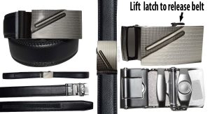 Leather Automatic genuine leather Belt Men's belt Buckle auto Lock Dress lelt - Image 12