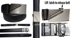 Leather Automatic genuine leather Belt Men's belt Buckle auto Lock Dress lelt