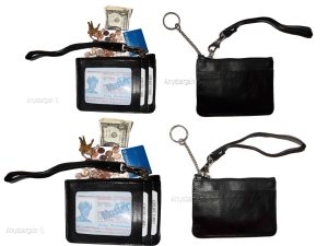 Leather Change Purse bag Ladies Wallet purse mini pocket coin case, Wristlet nwt - Image 12