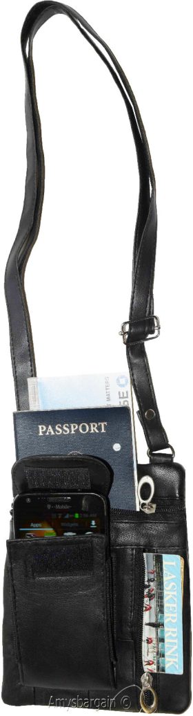 Leather bag passport case concealable bag 4 packet Leather bag ID wallet bag new