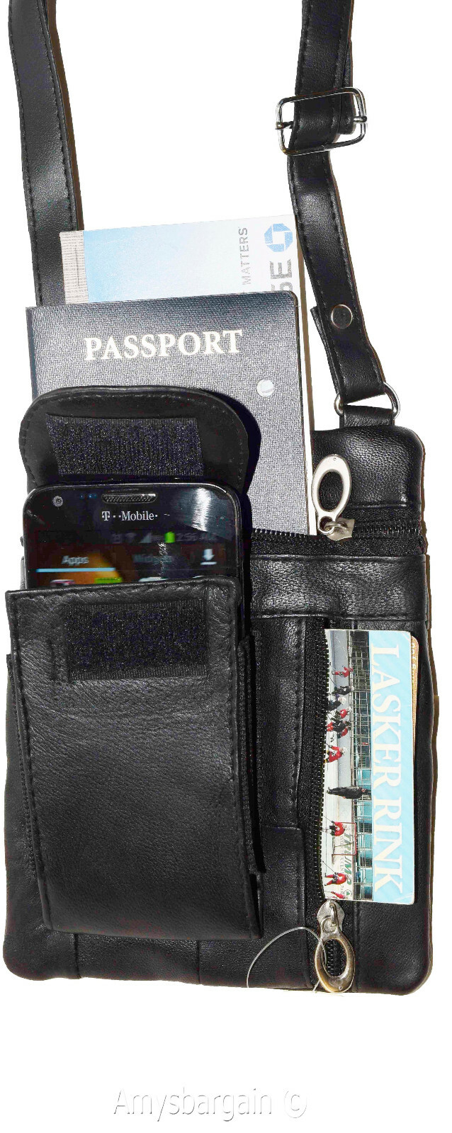 Leather bag passport case concealable bag 4 packet Leather bag ID wallet bag new - Image 4