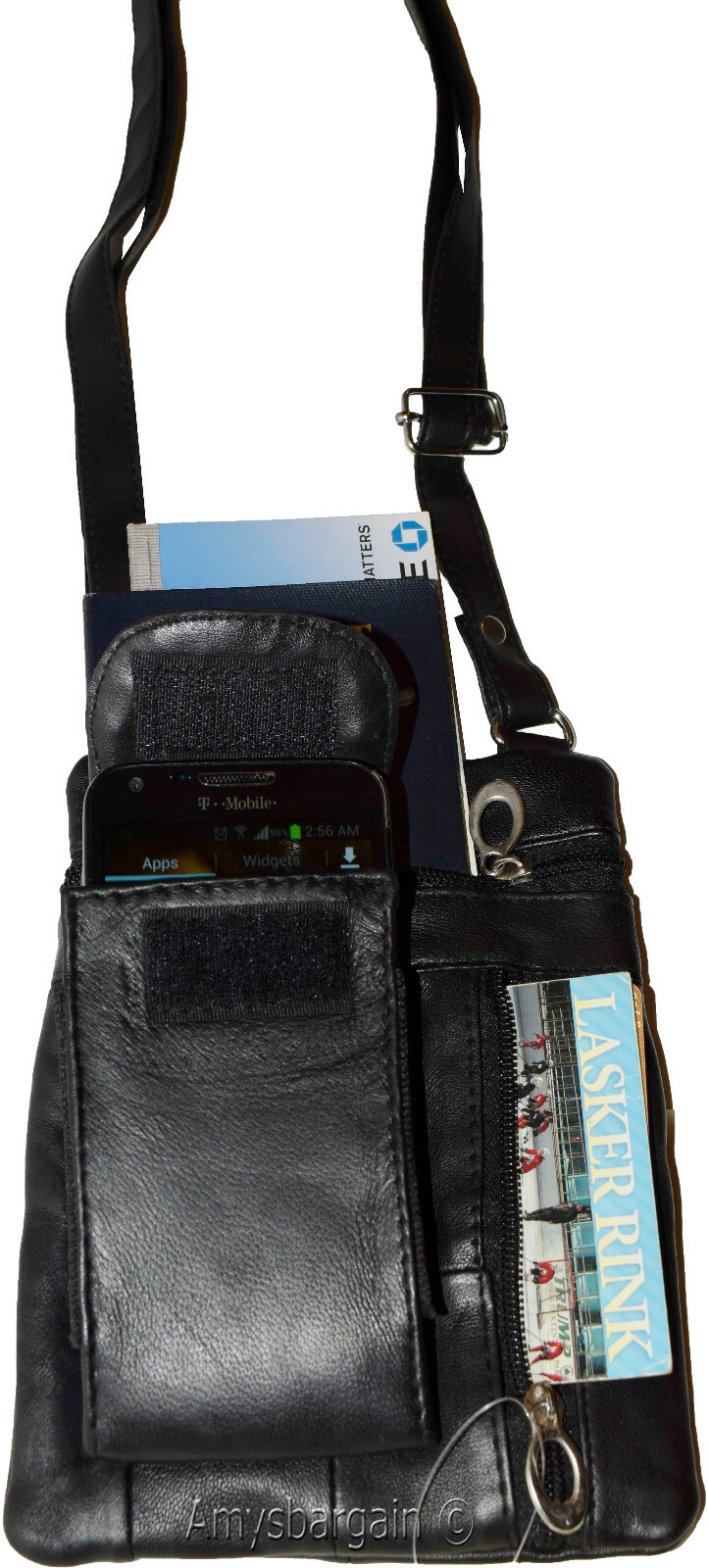 Leather bag passport case concealable bag 4 packet Leather bag ID wallet bag new - Image 5