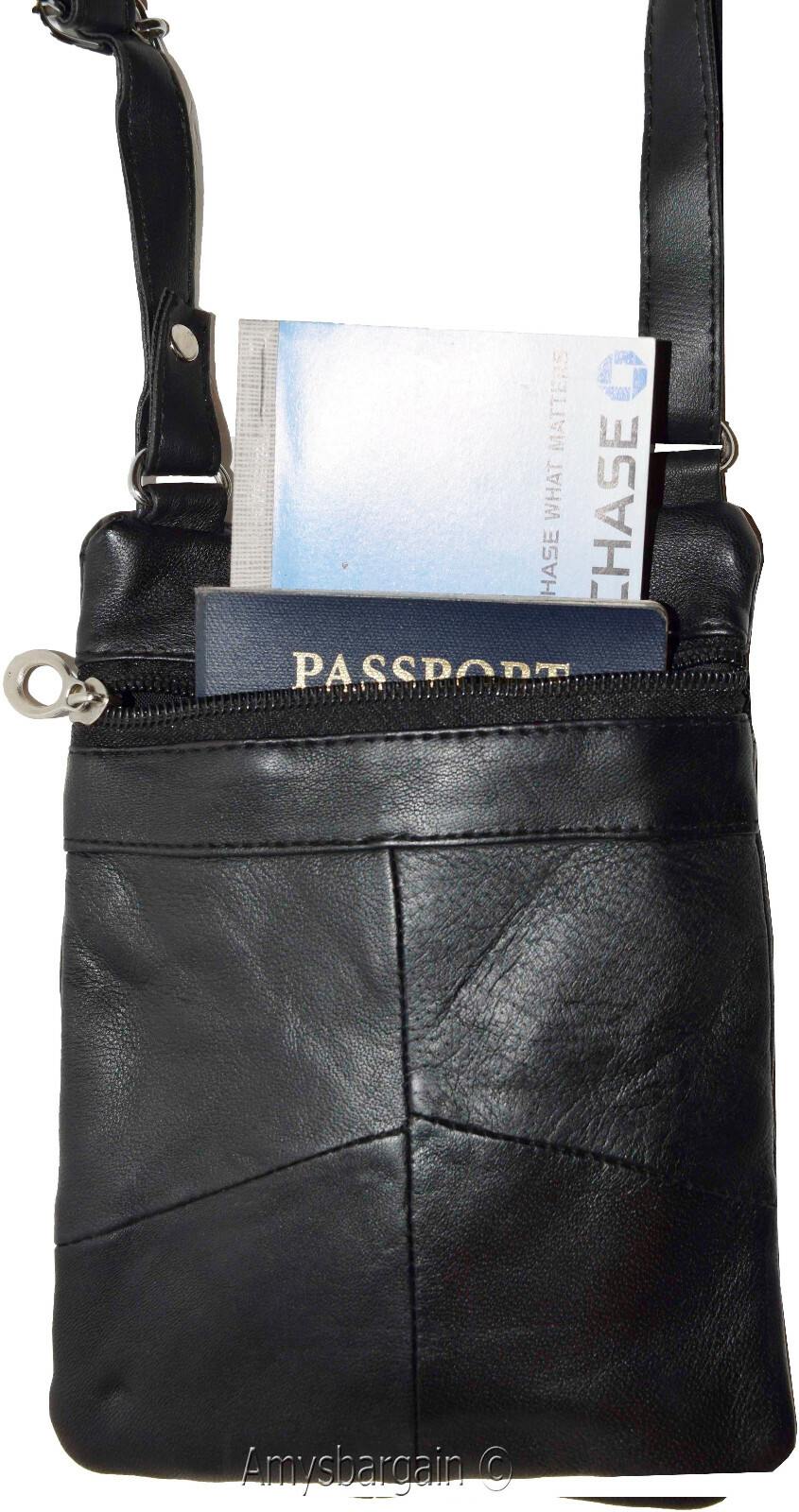 Leather bag passport case concealable bag 4 packet Leather bag ID wallet bag new - Image 9