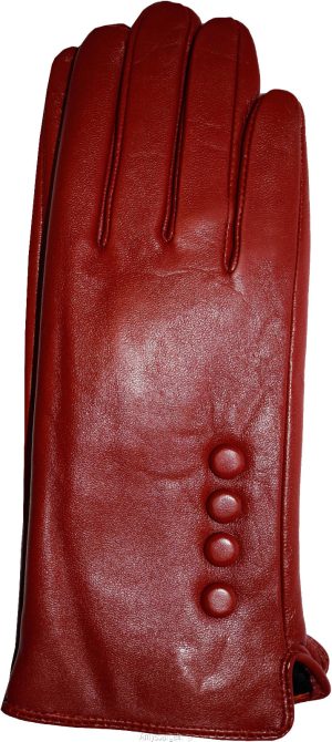 Leather gloves, Genuine leather women’s Red winter gloves S, M, L and XL New - Image 3