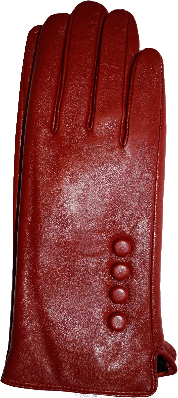 Leather gloves, Genuine leather women’s Red winter gloves S, M, L and XL New - Image 3