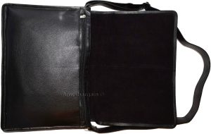 Leather messenger bag, Briefcase Business case Attaché case carry on bag Br New - Image 12