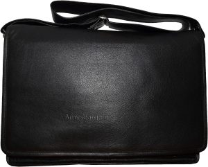 Leather messenger bag, Briefcase Business case Attaché case carry on bag Br New - Image 4