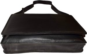 Leather messenger bag, Briefcase Business case Attaché case carry on bag Br New - Image 9