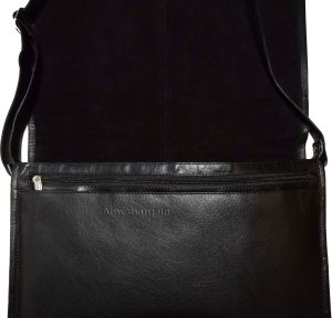 Leather messenger bag, Briefcase Business case Attaché case carry on bag Br New - Image 10
