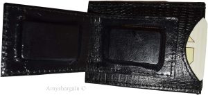 Lot of 12 Black Lizard skin printed leather money clip unbranded money Clip New - Image 3