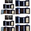 Lot of 12 Man's Trifold wallet genuine calfskin Leather credit card 2 bill slot