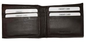 Lot of 12 Men's Brown Bifold Calfskin leather 2 Billfold pockets ID Window B New - Image 11