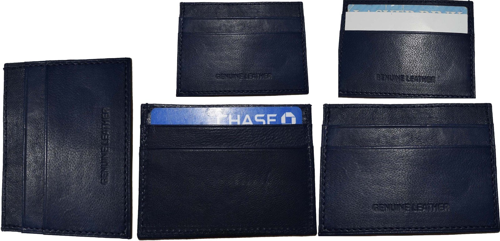 Lot of 12 New Leather business card case 7 Credit card ID card Blue card case BN - Image 3