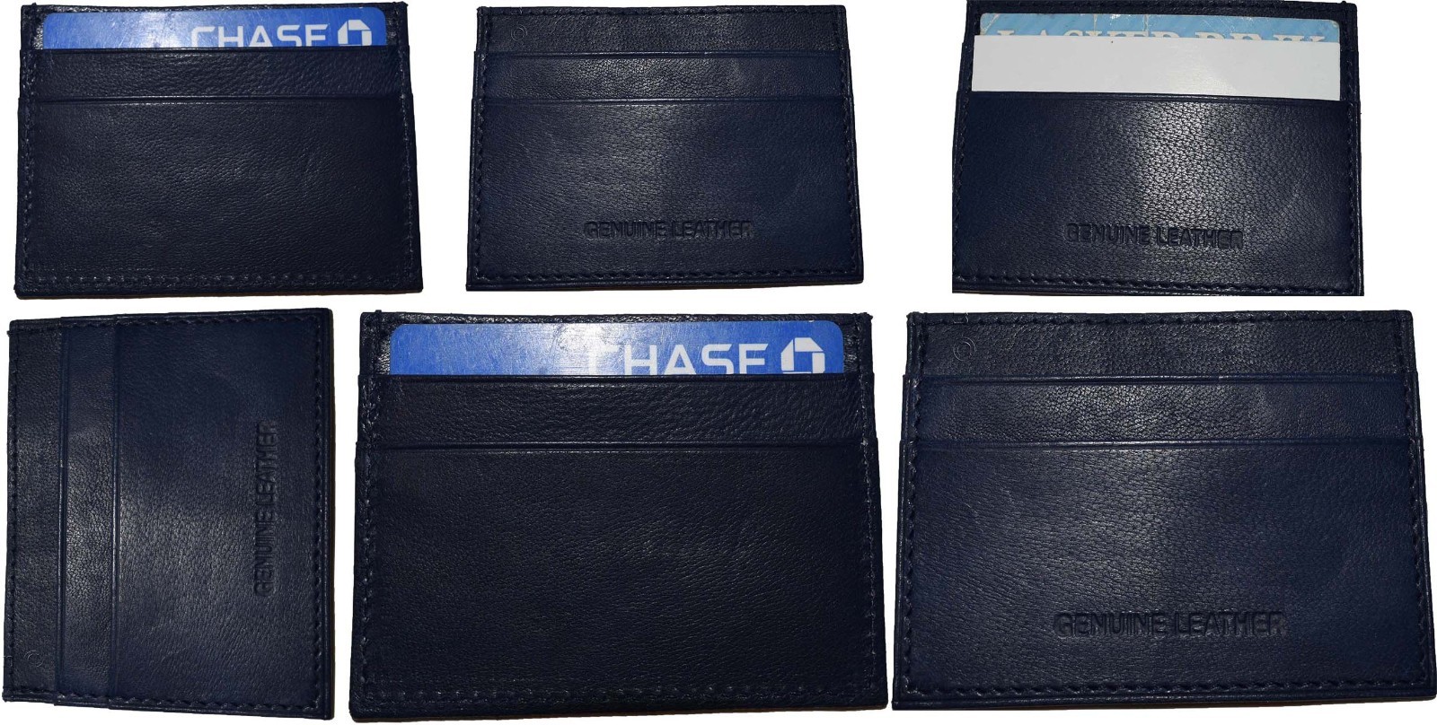 Lot of 12 New Leather business card case 7 Credit card ID card Blue card case BN - Image 4