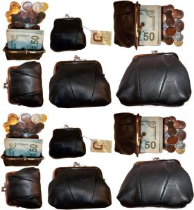 Lot of 12 Women's Leather Change Purse, mini coin purse coin case. Wallet Br New