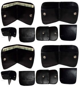 Lot of 12 women’s leather wallet black change purse small coin wallet brand new