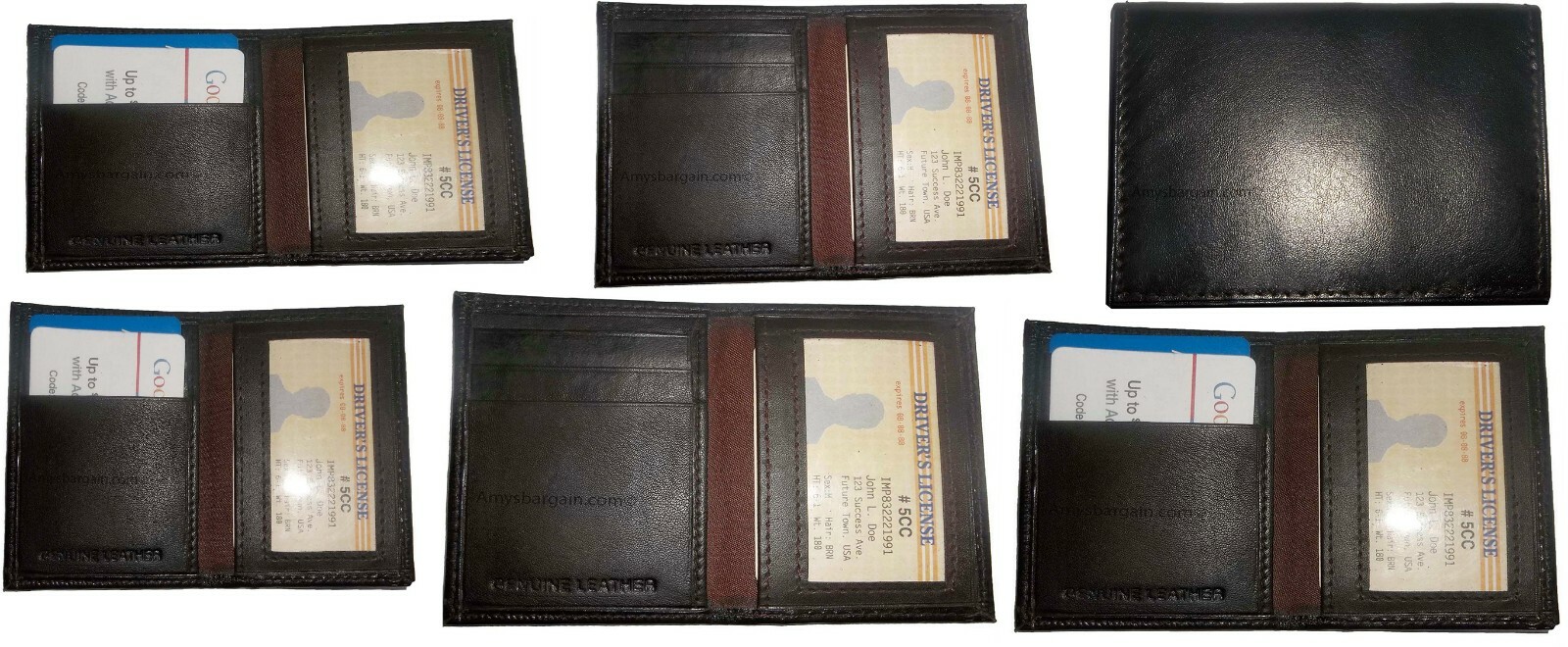 Lot of 2 Business cards Credit Card ID card case new Brown 4 Card holder - Image 9