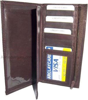 Lot of 2. Checkbook wallet Leather Checkbook cover. Credit card wallet. zip case - Image 4