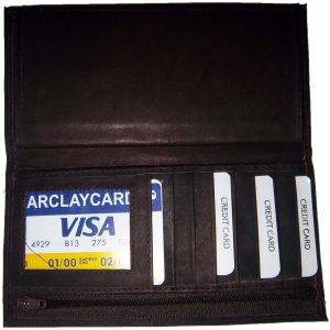 Lot of 2. Checkbook wallet Leather Checkbook cover. Credit card wallet. zip case - Image 9