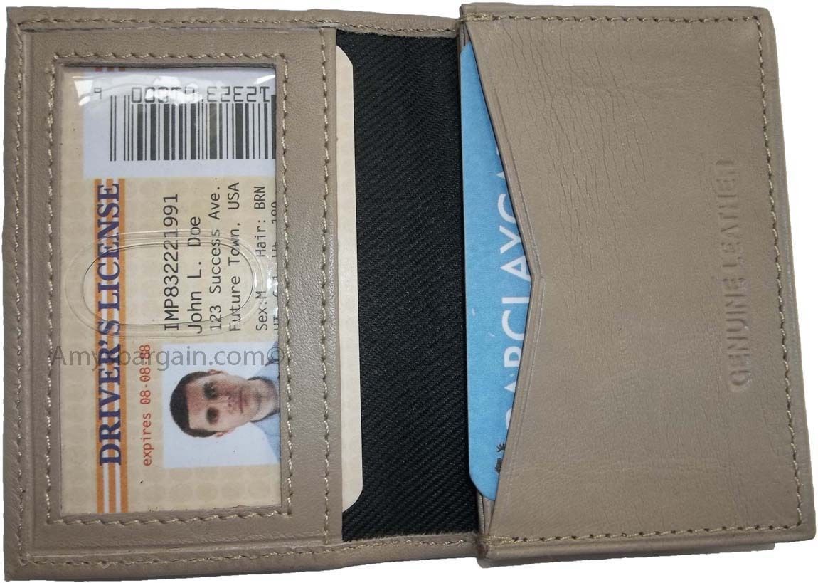 Lot of 2 Leather Business cards Credit Cards ID card case fifty cards holder New - Image 13