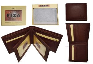 Lot of 2 Leather men's Bifold wallet Tan Billfold wallet 9 Card 3 ID New in Box - Image 13