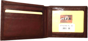 Lot of 2 Leather men's Bifold wallet Tan Billfold wallet 9 Card 3 ID New in Box - Image 5