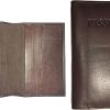 Lot of 2 Leather passport cover  Int'l passpoort wallet credit card ID case new