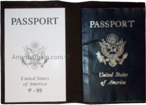 Lot of 2 Leather passport cover Int'l passpoort wallet credit card ID case new - Image 5