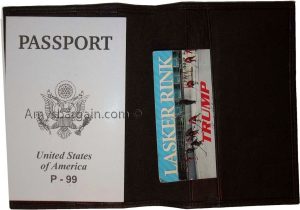 Lot of 2 Leather passport cover Int'l passpoort wallet credit card ID case new - Image 6