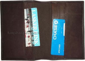 Lot of 2 Leather passport cover Int'l passpoort wallet credit card ID case new - Image 7