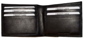 Lot of 2 Men's Black Bifold Calfskin leather 2 Bill slots 7 card 1 ID Window new - Image 7