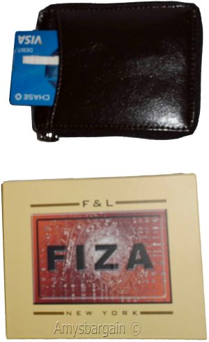 Lot of 2 Men's Zip around Leather Wallet. Buff leather zip around wallet in box - Image 13