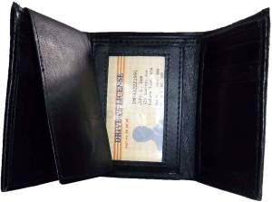 Lot of 2 Men’s leather wallet. Genuine Leather Trifold man's wallet 6 cards 2 ID - Image 4